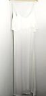 Blue Life Womens White Summer/Spring Maxi Beach Cover Up Dress Large