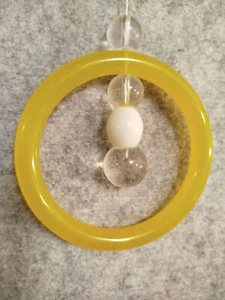 Fensterdekoration „Lichtfänger mit Perlen“ light catcher– Gelb, Ø ca. 8 cm - Bild 1 von 5