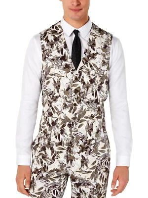 Inc Mens Slim-Fit Botanical Vest, Size XS - Image 1 of 4