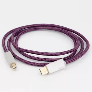 GT2 Pro-B OCC Copper Silver Plated Audio Grade USB Cable A-B Type - Picture 1 of 12