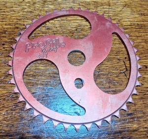 Vintage Red Profile 43T Sprocket Chain Wheel(Profile, Robinson, Dyno, Powerlite) - Picture 1 of 4