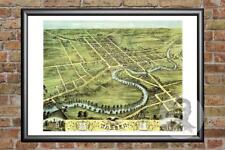 Old Map of Warren, OH from 1870 - Vintage Ohio Art, Historic Decor