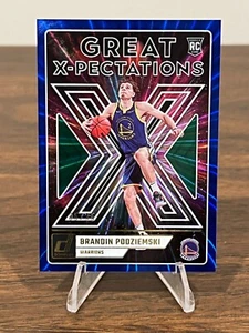 2023-24 Panini Donruss Brandin Podziemski RC Great X-Pectations /35 Blue Laser - Picture 1 of 2