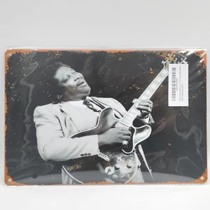 MUSIC METAL SIGNS Vintage Retro Printed BB KING Art Man Cave Bar Pub Home 12x8" - Picture 1 of 3