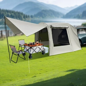 Portable Car Tent Attachment For Camping Waterproof Car Awning Outdoor Tent - Picture 1 of 17