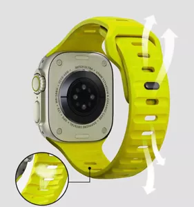 Silicone Band Sports Strap For Apple Watch Ultra 49mm 9 8 7 SE 6 5 4 3 38-45mm - Picture 1 of 61