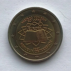 AUSTRIA - Moneda conmemorativa de 2€ de euro 2007- 50 aniversario. del Tratado de Roma - Imagen 1 de 2