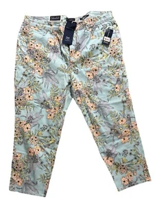 Charter Club Capri Pants Womens Size 18 Floral Print Bristol Tummy Slimming NWT - Picture 1 of 14