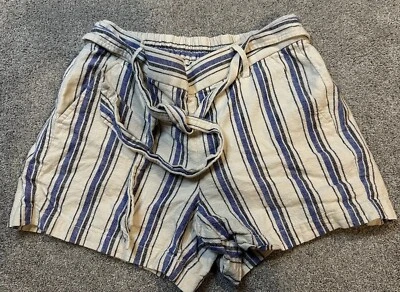 J. Pantalones cortos Crew de mezcla de algodón de lino, talla 6, mercantil, pull on #82 Foto 1 de 3