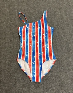 Cat & Jack Girl's Swimwear Flag Print Red Small 6/6x - Picture 1 of 8