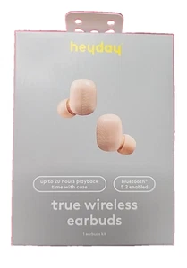 True Wireless Bluetooth Built In Microphone Earbuds - heyday Peach Cream Ear Bud - Picture 1 of 1