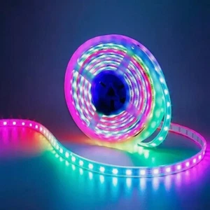 WS2812B LED Strip Light 5050 RGB 30/60/144LEDs/M IC Individual Addressable DC 5V - Picture 1 of 18