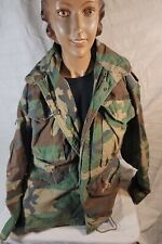 US ARMY SMALL SHORT COAT COLD WEATHER FIELD CAMOUFLAGE VTG WINTER ZIPPER LINER 5