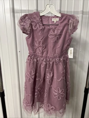 Vestido Floral Kensie Niña Ocasión Especial Niñas Lavanda Tul Talla 12 Nuevo con Etiquetas Foto 1 de 4