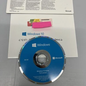 Microsoft Windows 10 Home (DVD) 64 Bit - Imagen 1 de 3