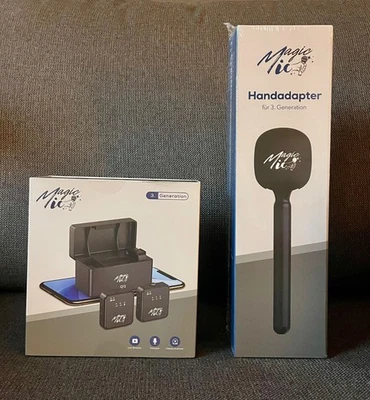 MagicMic 2in1 Ansteckmikrofon (3rd Generation) + Handadapter – Neu + OVP - Bild 1 von 4