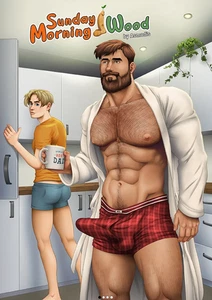 2# Sunday Morning Wood - Comic by Asmodis - printed version - gay comic - Bild 1 von 3
