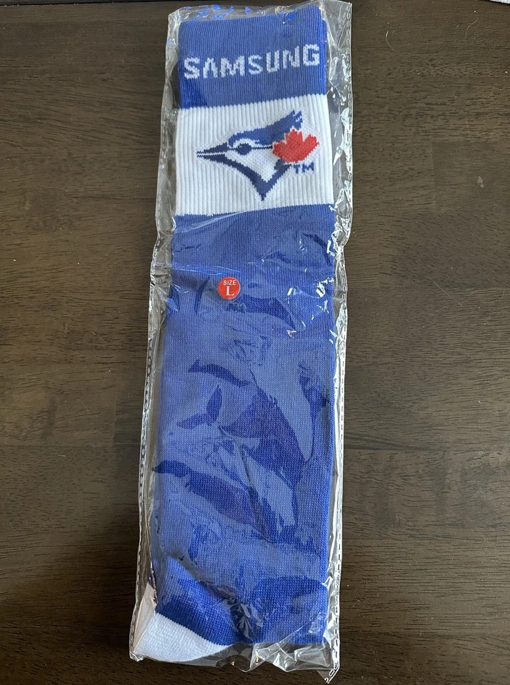 Toronto BLUE JAYS Samsung Promo 2016 Long Socks MLB Size Large New/SEALED - Image 1 of 4