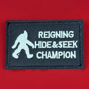 Parche táctico de moral de gancho y bucle “Reigning Hide & Seek Champion” R1 - Imagen 1 de 4