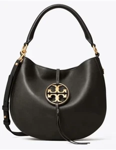Borsa a tracolla Tory Burch Miller Hobo in metallo e pelle - Foto 1 di 23
