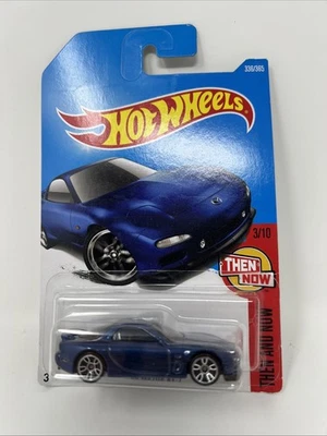 Hot Wheels '95 Mazda RX-7 AZUL MARINO ENTONCES Y AHORA 3/10 #336/365 NUEVO PARA 2017 JDM Foto 1 de 2