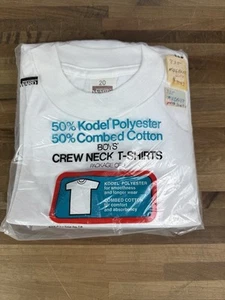 Vintage Montgomery Ward 3 Pack Blank White T Shirts Boys Size 20 NOS SEALED NEW - Picture 1 of 6