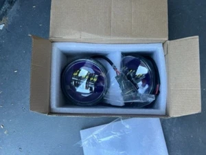 PURPLE LED Fog Lights 4.5" Spot Passing Auxiliary FOR Harley Davidson - Picture 1 of 2