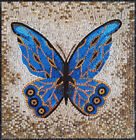 BM007, 23.62"×23.62" Artistic Butterfly Marble Mosaic Art