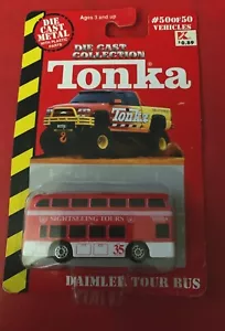 Autobús turístico Tonka Maisto 1999 colección #50 Daimler rojo nuevo en paquete - Imagen 1 de 3