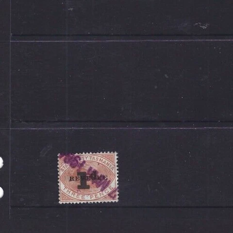 TASMANIA POSTAL FISCAL PLATYPUS SURCHARGE 1d ON 3d USED 1900 OVERPRINTED REVENUE Cover