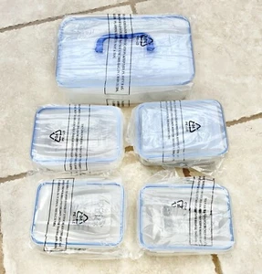 Lock & Lock Food Storage Container 6 Piece Set Plastic Clear with Blue - New! - Picture 1 of 9