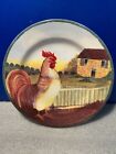 Country Farm Block Rooster Dessert/Salad Plate by Gear - Made In Indonesia