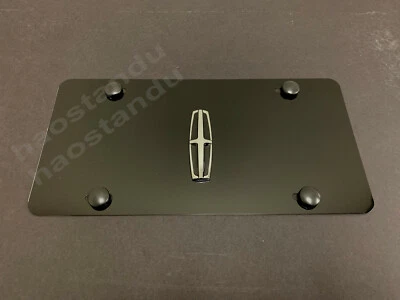 1x 3D "LincolnCrossLOGO" Cross Emblem Aluminum BLACK Color Front Plate RUST FREE - Image 1 of 2