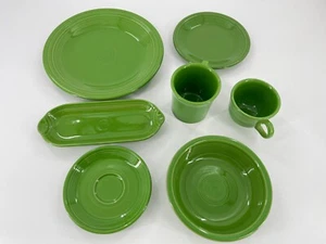 Juego de vajilla Fiesta trébol verde post-86 7 piezas, platos, cuencos, tazas, bandejas - Imagen 1 de 20