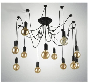 Industrial Retro Chandelier Pendant Light Vintage Edison Spider Lighting Lamp - Picture 1 of 8
