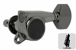 GOTOH SG381-07 Tuning Machines - Small Button - 45 degree - 6L - Cosmo Black - Picture 1 of 3