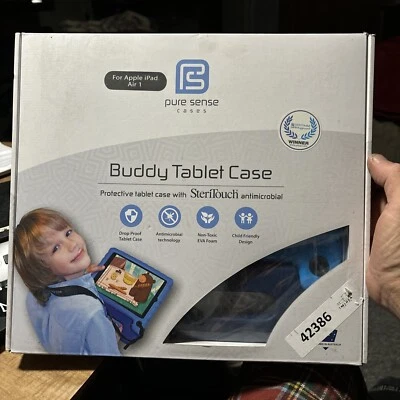 Pure Sense Anti Microbial BUDDY TABLET CASE for Kids- Apple iPad Air 1 NIB - Image 1 of 4