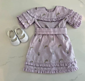 American Girl Rebecca's Summer Dress & Shoes. Lavender. No Hat or Box. EUC - Picture 1 of 5