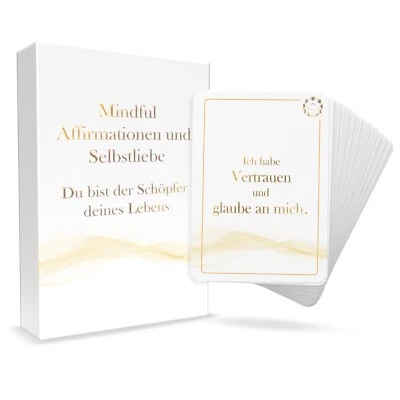 Affirmationskarten für Erwachsene Achtsamkeit Geschenk 'I Am' Achtsamkeitskarten - Bild 1 von 4