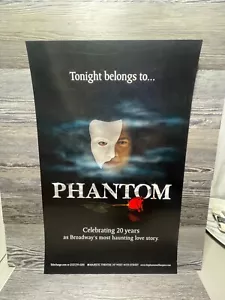 TONIGHT APPARTIENE AL FANTASMA (DELL'OPERA) BROADWAY WINDOW CARD/POSTER. 20 ANNI - Foto 1 di 2
