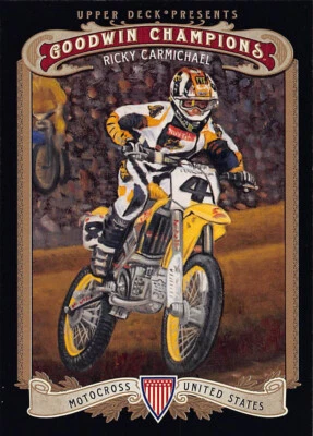 RICKY CARMICHAEL #122 2012 UPPER DECK GOODWIN CHAMPIONS BLACK - Image 1 of 2