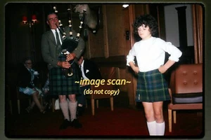 Man w/ Bagpipes in 1972, Original Slide k21b - Picture 1 of 2