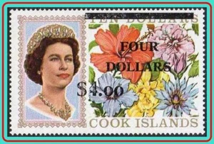 COOK IS 1970 FLOWERS w/O-PRINT fluor.PAPER SC#290 MNH - Picture 1 of 1