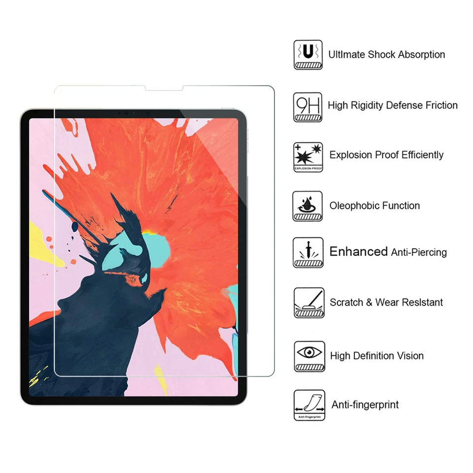 2x for Samsung Galaxy Tab S4 10.5 Tablet Clear Tempered Glass Screen Protector