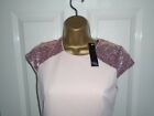 New Myleene Klass Pink Sequin Sparkle Dress Size 8 Rrp 65