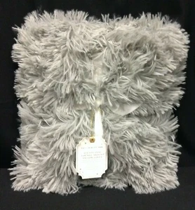 Pottery Barn Teen Fluffy Luxe Lounge Around Pillow Cover sham read in bed Gray - Picture 1 of 5
