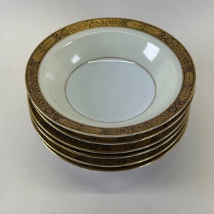 Noritake Goldkin 4985 ciotole da dessert alla frutta bordate - vintage - set di 6 - Foto 1 di 5