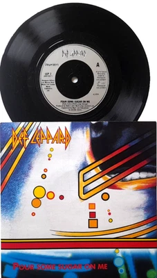 NM/NM DEF LEPPARD Pour Some Sugar On Me 1987 7" VINYL 45 P/S - Image 1 of 2