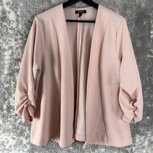 Torrid Plus Size 2X Opent Front Blazer Jacket Pink Casual Stretch Career - Picture 1 of 9