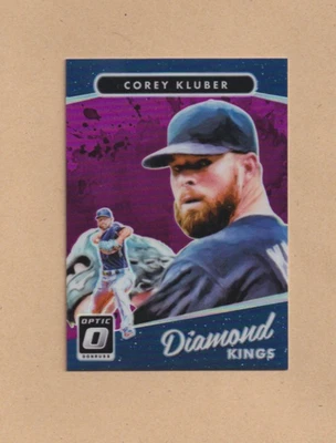 2017 Panini Donruss Optic - Corey Kluber #8 Purple Diamond Kings Indians - Image 1 of 3